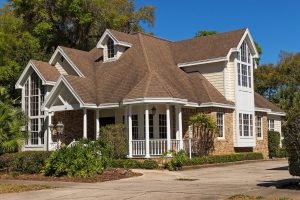 A house with a complicated roof